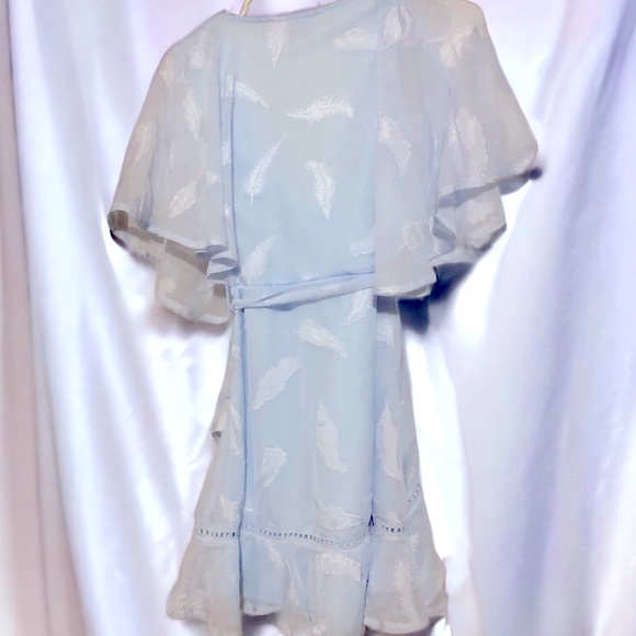 NWT TwoSisters The Label size 2 US XS Light Blue Chiffon dress with liner slip - Picture 10 of 13